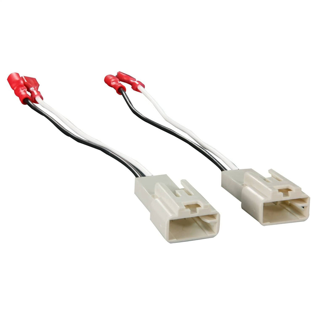 Speaker connector cable with white plugs and red-black wire leads, for Toyota audio