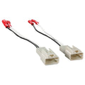 Speaker connector cable with white plugs and red-black wire leads, for Toyota audio