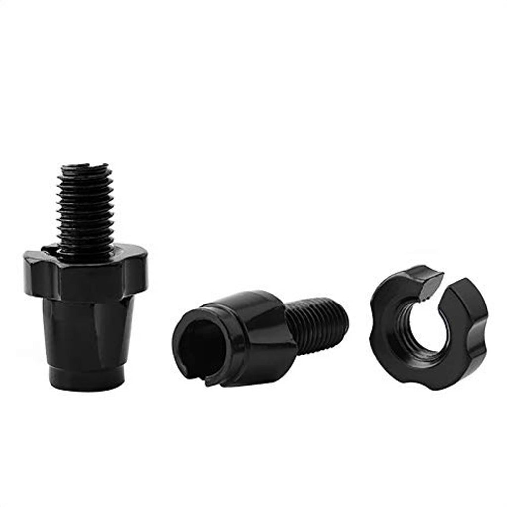 Black adjustable brake lever barrel parts with threaded inserts and locking ring