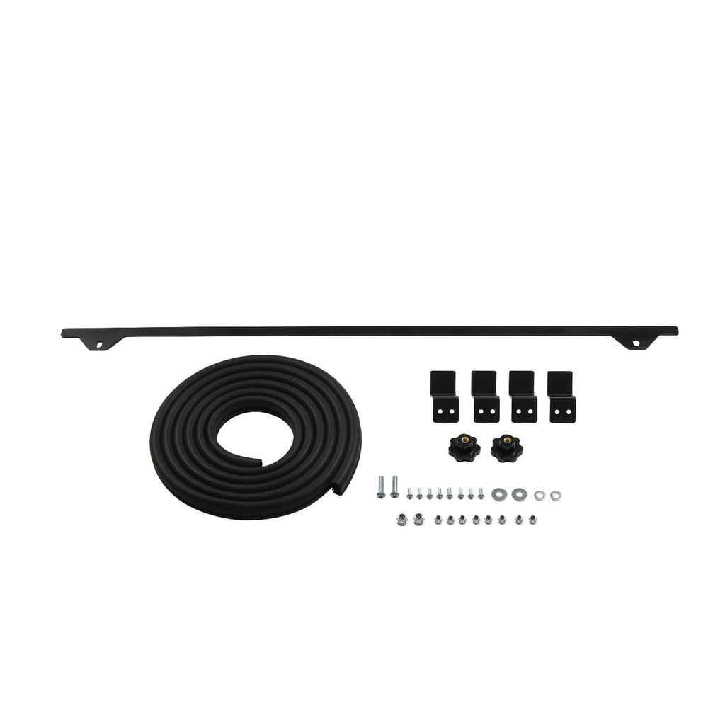 Rear sliding windshield window mounting bar, seal strip, and hardware fasteners set