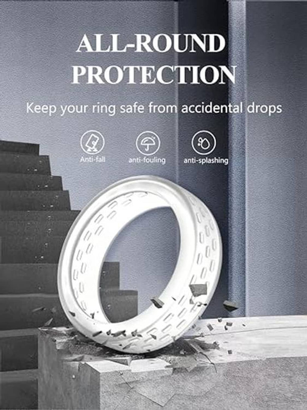 Dark green translucent silicone ring cover with textured exterior and sensor windows