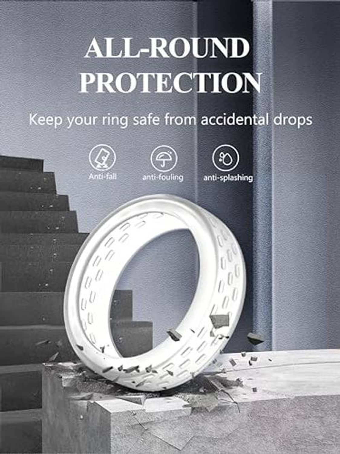 Dark green translucent silicone ring cover with textured exterior and sensor windows