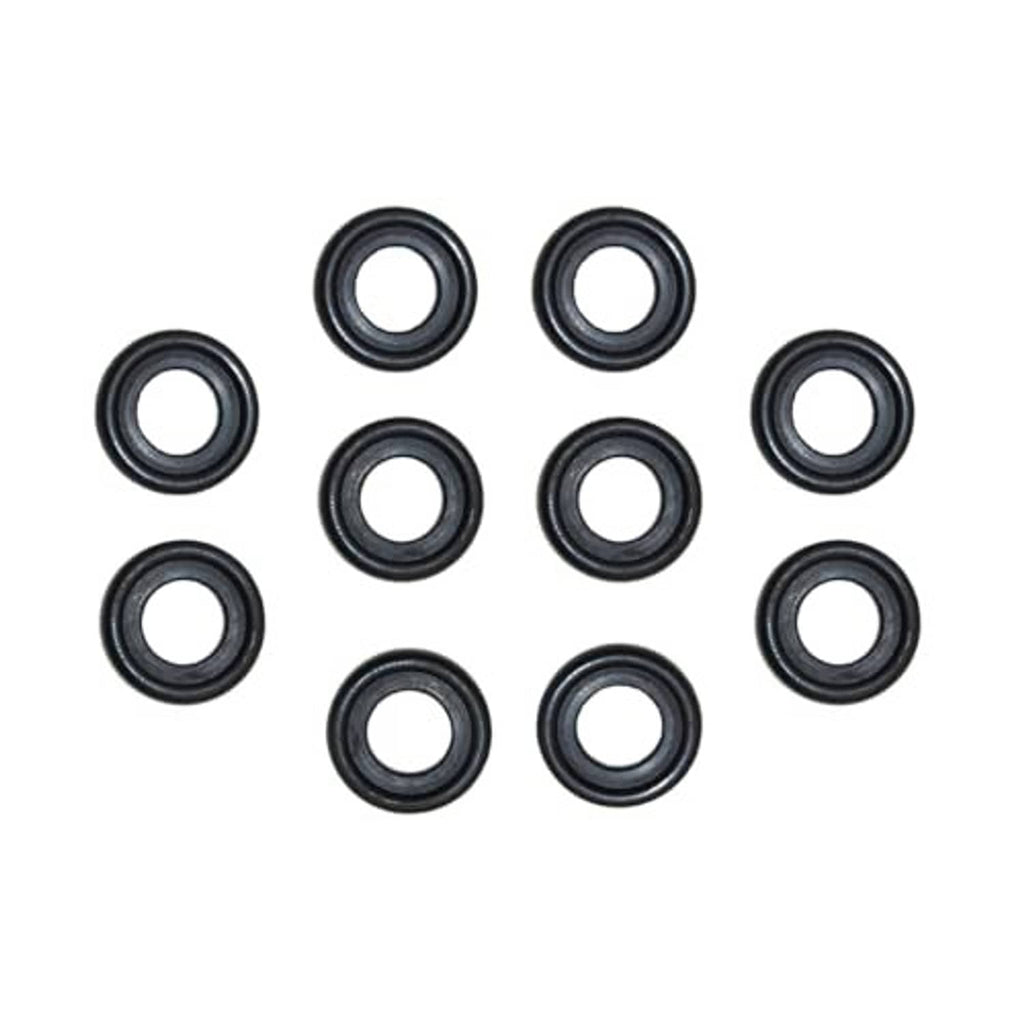 Assorted black rubber oil drain plug gasket rings, M12 set of 10