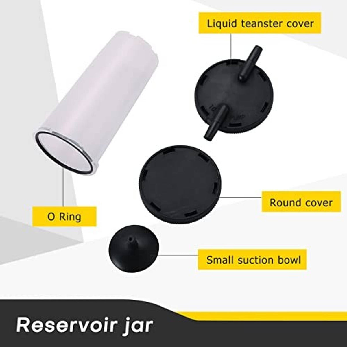 Brake bleeder jar and cover accessories with rubber O-ring seals