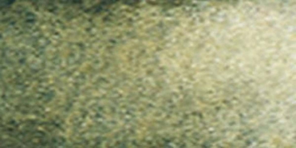 Green watercolor wash texture with speckled paper grain close-up