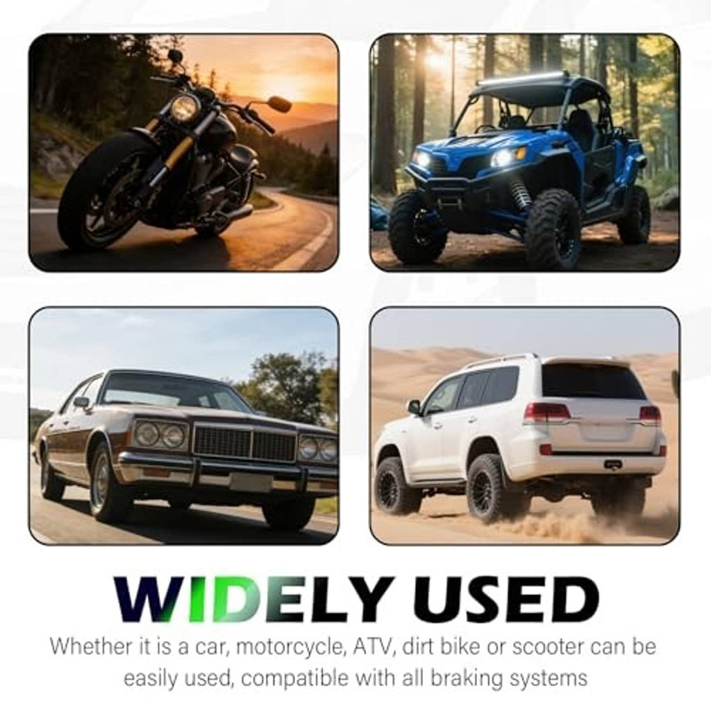 Brake bleeding kit compatibility shown for car, motorcycle, ATV, and scooter