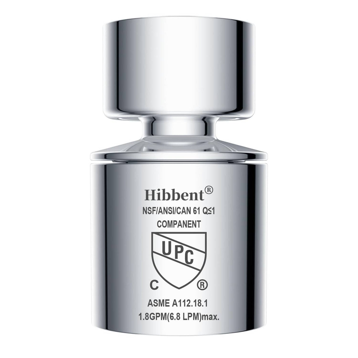 RivetOak Hibbent NSF/ANSI/CAN 61 Certified Faucet Aerator, CUPC Certification Chrome