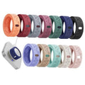 Multicolor floral silicone smart ring covers, two rows with cutout windows