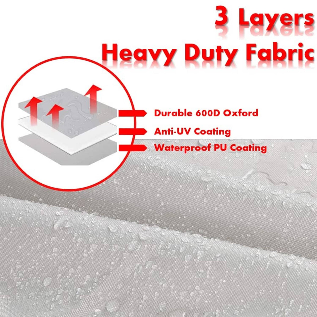 Beige heavy-duty fabric for mini split cover with water-resistant textured surface