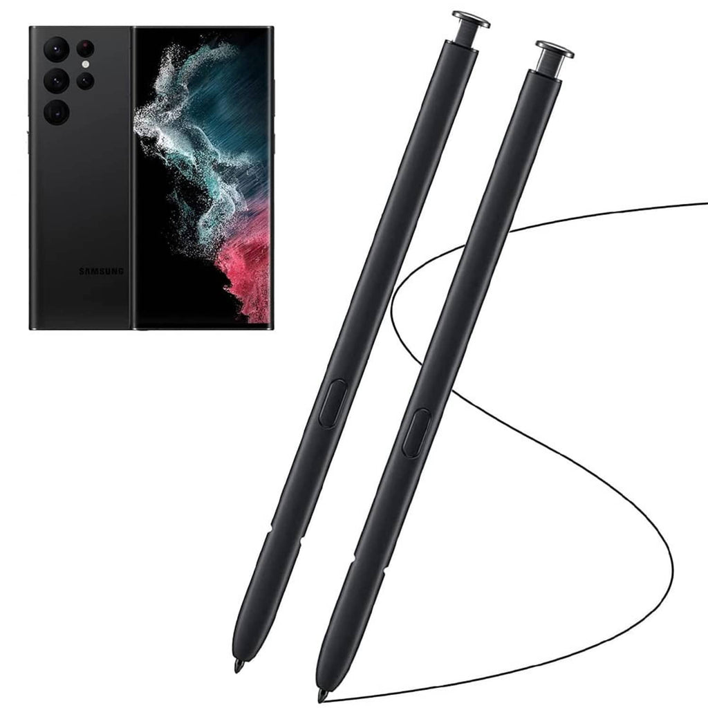 Black S Pen replacement stylus, 2-pack with fine tips and side buttons