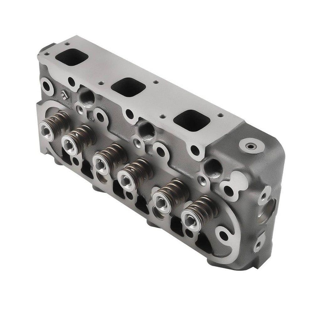 Cylinder head gasket kit showing gray cylinder head with multiple rocker springs