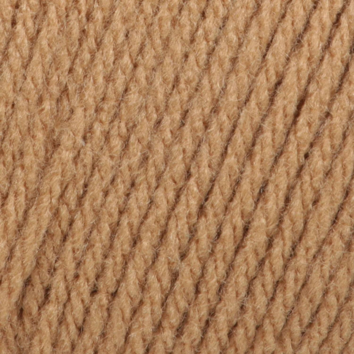 Worsted knit swatch texture in tan and brown multi-color yarn.