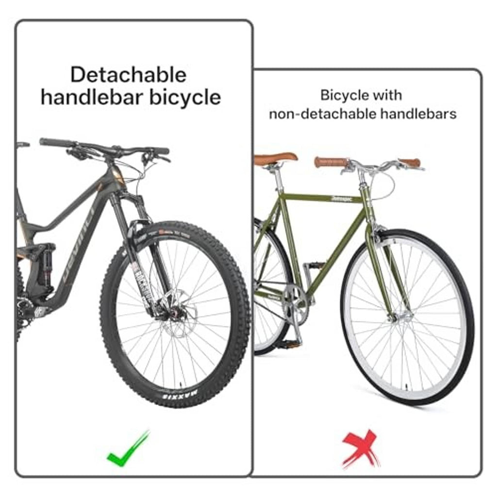 Stem riser extender shown for bikes with non-detachable handlebars compatibility