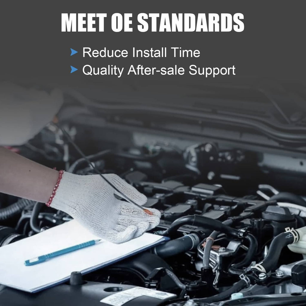 Gloved mechanic preparing ignition lock installation in engine bay with tools