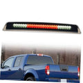 LED third brake light bar with chrome trim housing, red center and white side LEDs