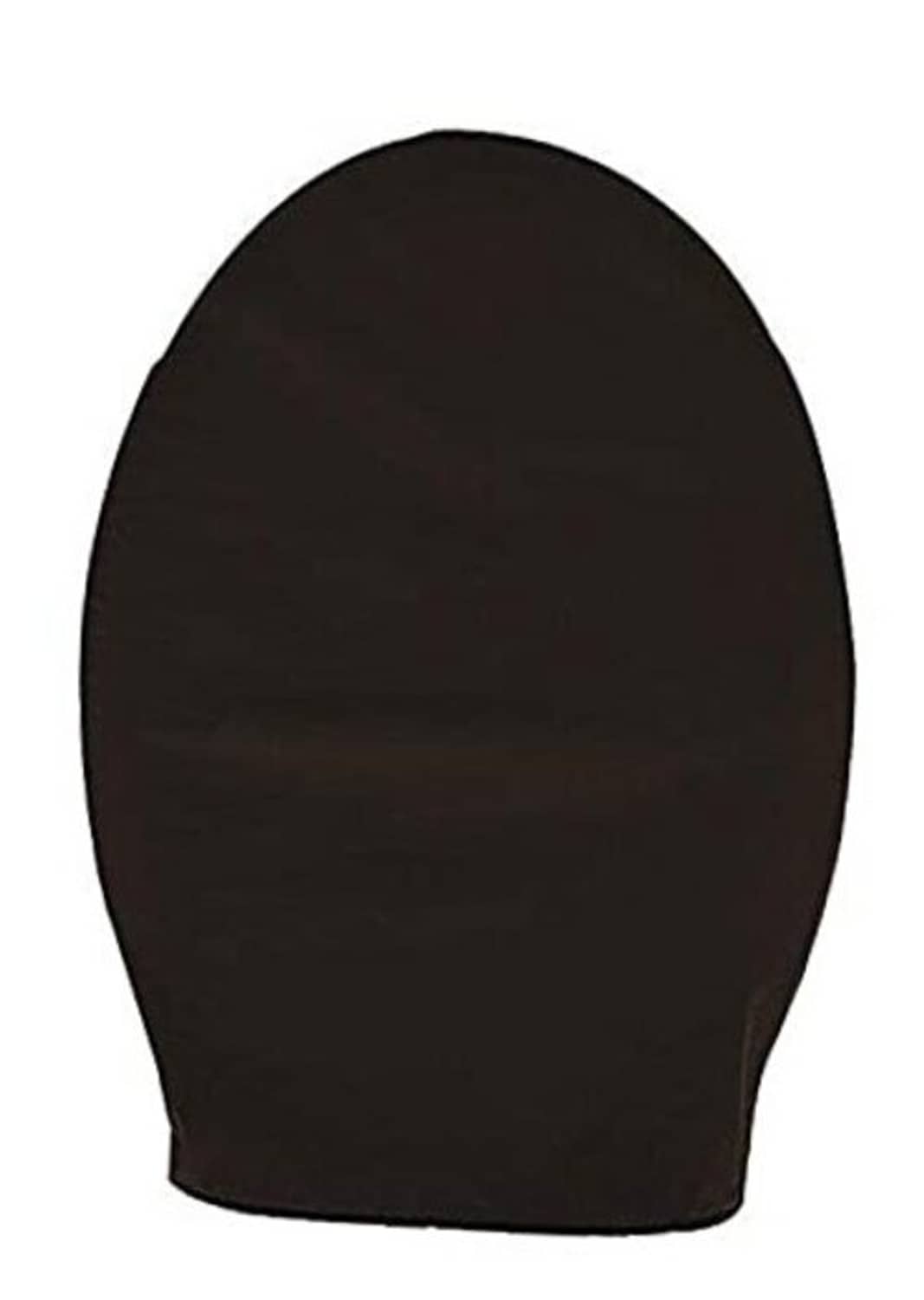 Black vinyl tire guard cover with rounded teardrop shape