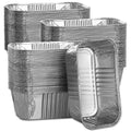 Aluminum mini loaf baking pans with lids, 6 x 3.5 in, 100-pack