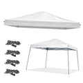 White slant-leg canopy replacement top cover, fitted roof piece with side panels