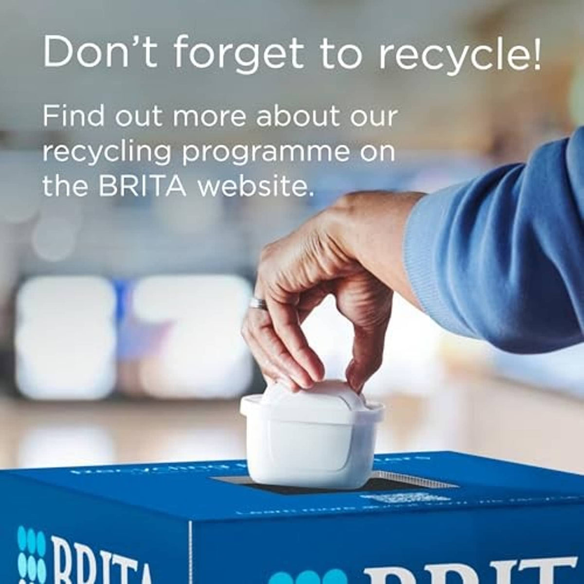 BRITA MAXTRA PRO 6-pack water filter cartridges box, blue with white container