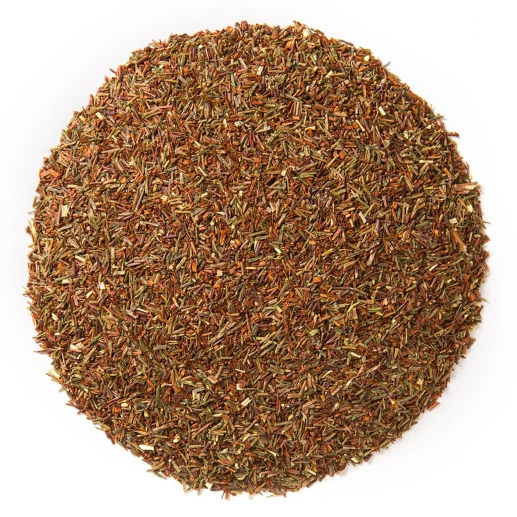 Loose tea leaves heap for Davidson's Organic red and green loose leaf tea