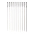 Set of 10 silver upholstery needles with sharp pointed ends