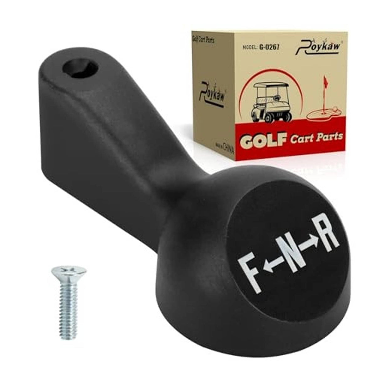 Black forward/reverse shifter handle with F-N-R lettering and mounting screw