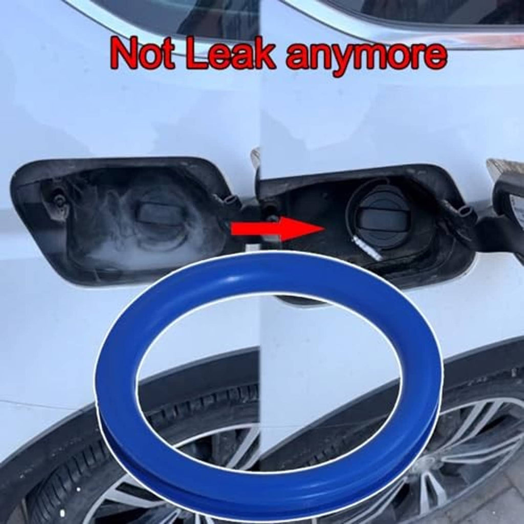 Blue seal ring placed on fuel filler cap area to help stop leaks