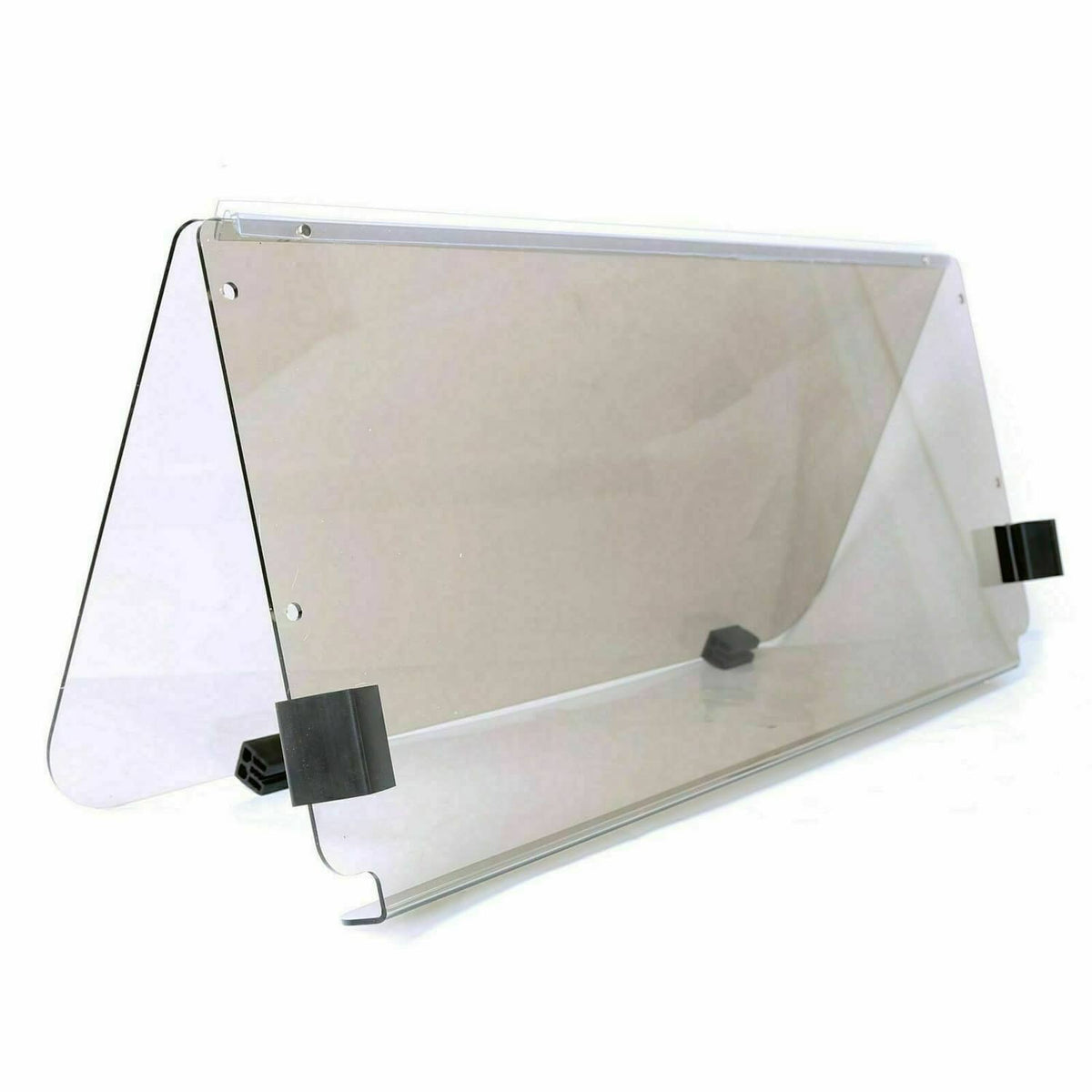 Tinted folding golf cart windshield windscreen installed with metal frame