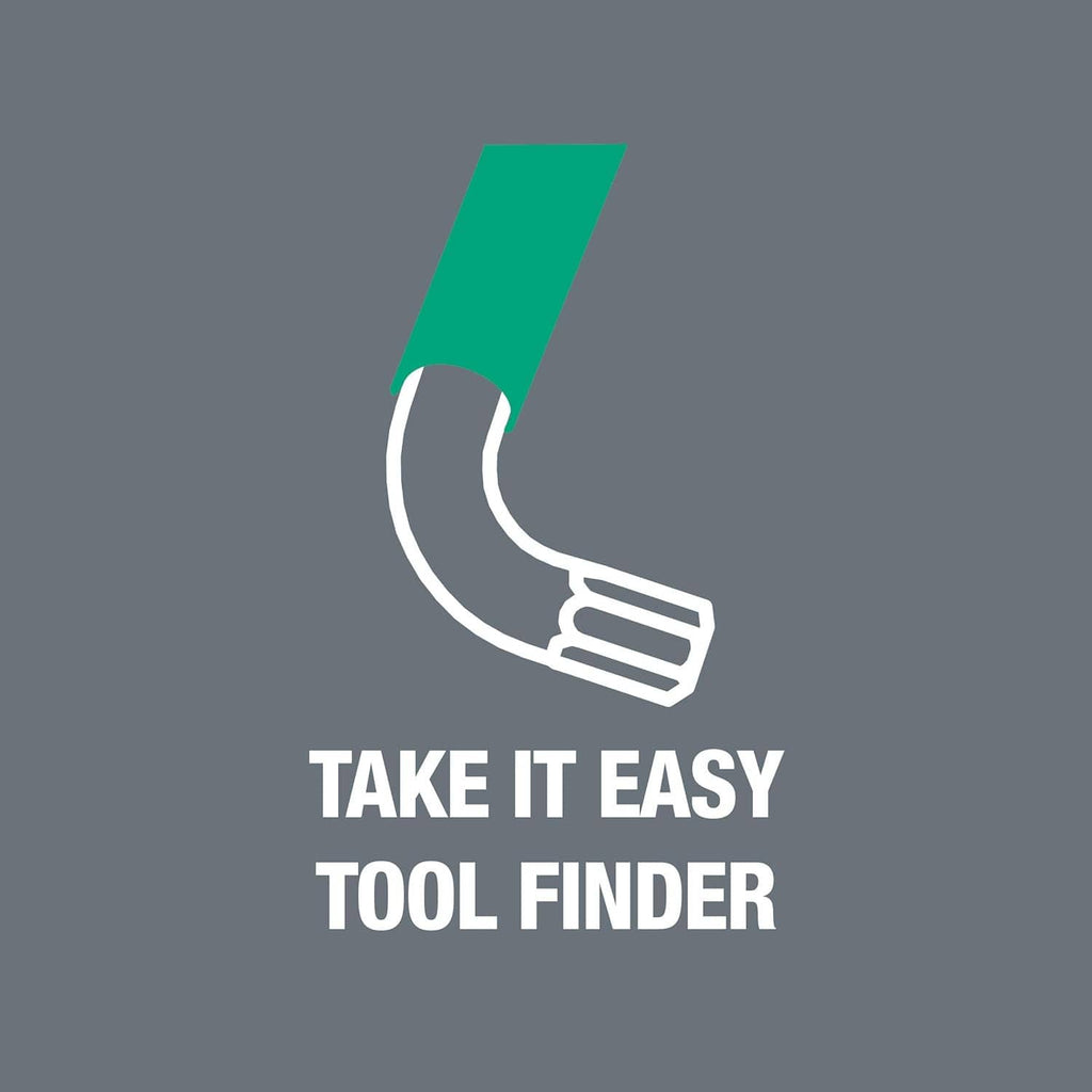 Tool finder graphic for Torx L-key set, “TAKE IT EASY” text