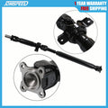 Rear driveshaft prop shaft assembly with black shaft and flange mounting bracket