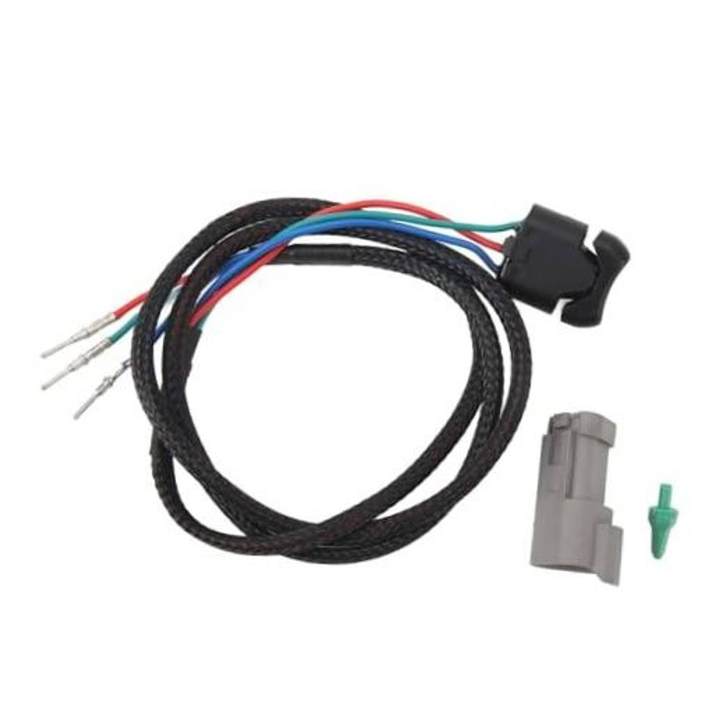 Outboard trim tilt switch wiring harness with black connector and multicolor leads