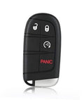 Black proximity key fob with lock, unlock, trunk icons and red PANIC button