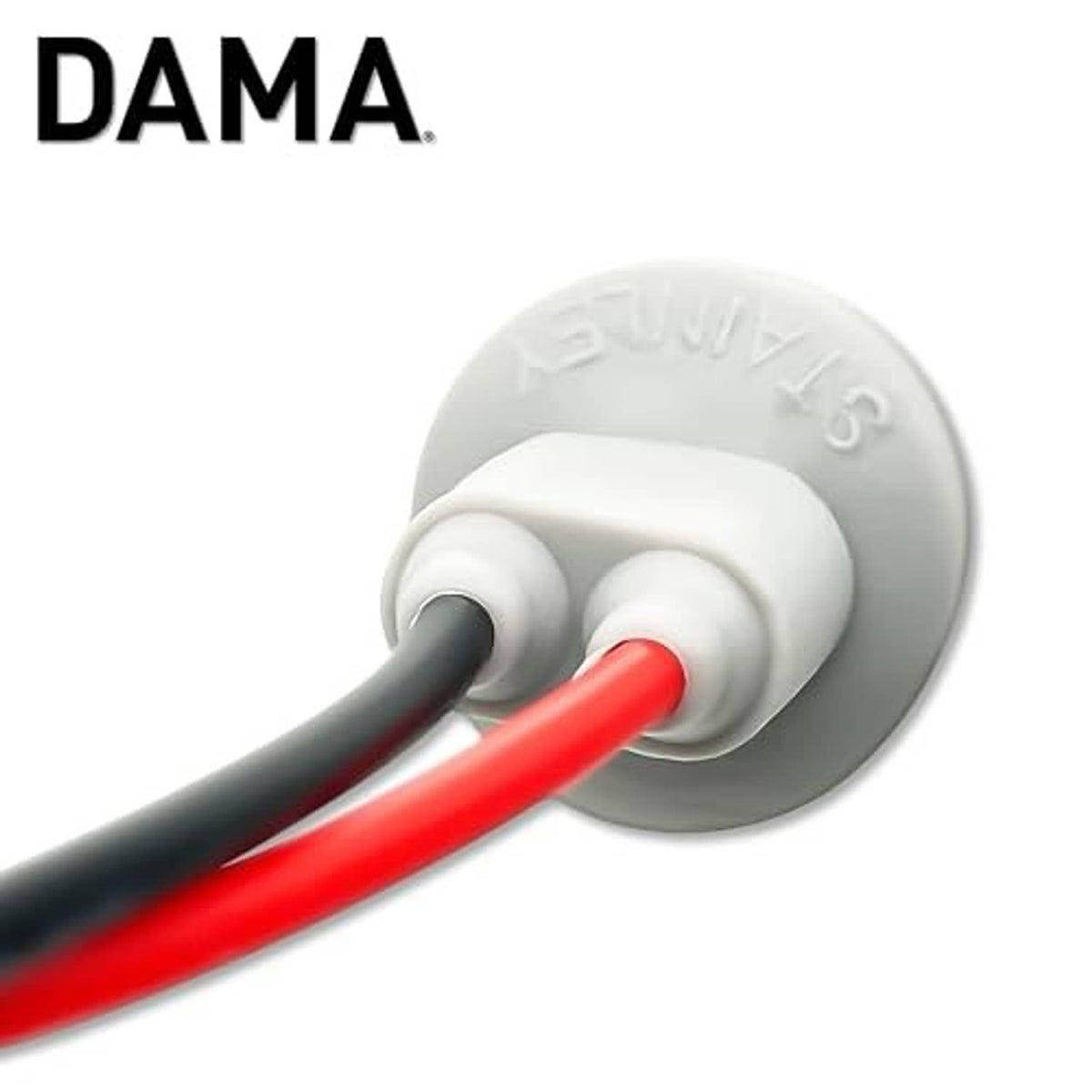 Rubber-base bulb socket with raised markings, gray housing and red/black wire leads