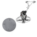 38 in gas concrete power trowel with float pan and 7HP engine, gray frame