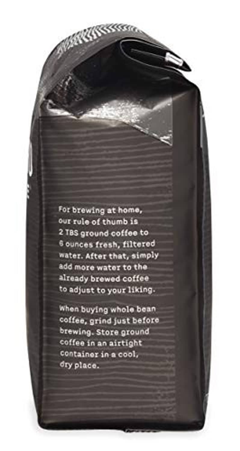 Allegro decaf organic espresso coffee bag with brewing tips text on side