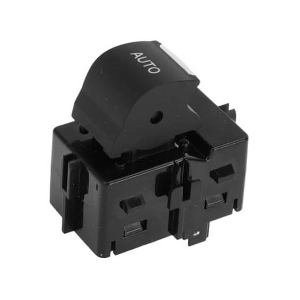 Black power window switch with AUTO top and connector pins