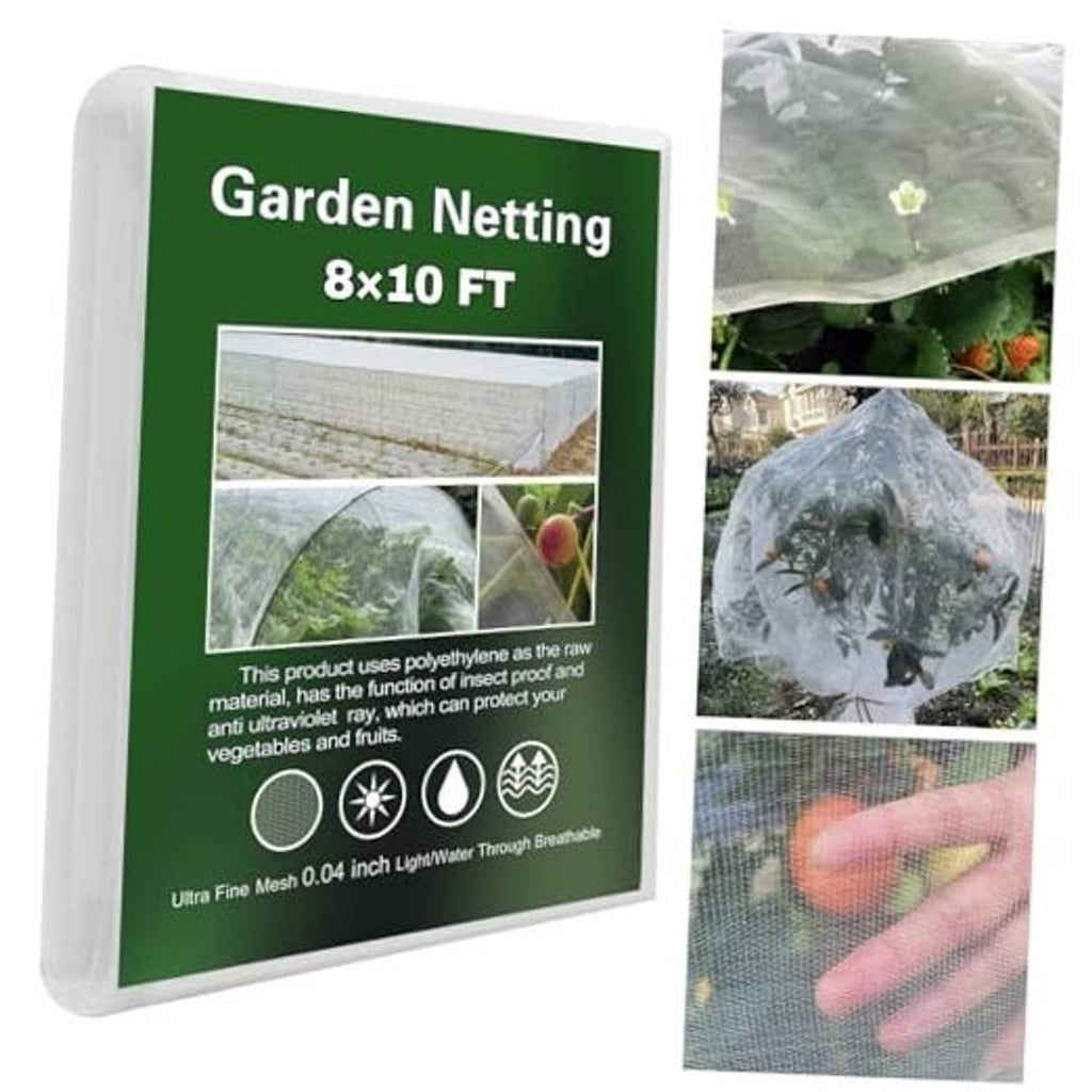 Ultra fine garden netting mesh sheet, 8x10 ft, translucent protective cover for plants