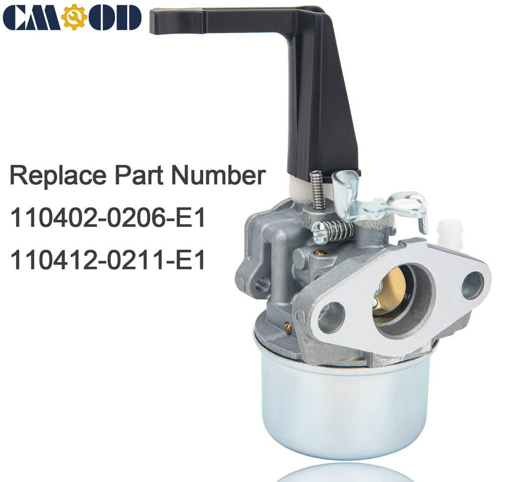 Carburetor with black choke lever and spark plug connection port