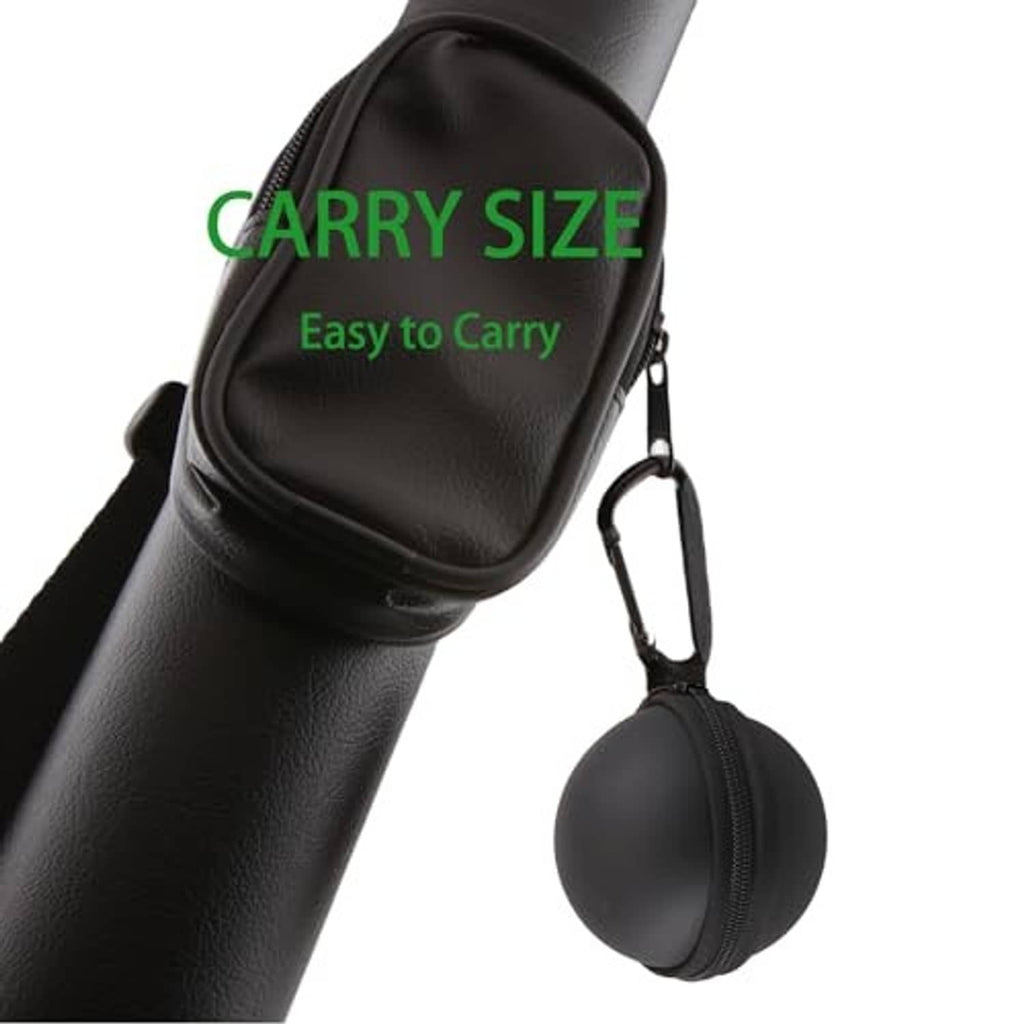 Black PU carry holster with zip billiard ball case attached