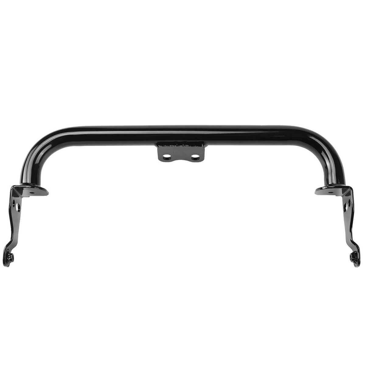 Black U-shaped windshield support bar with two side mounting brackets
