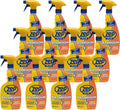 Set of Zep Plus Bathroom foaming cleaner bottles with blue trigger sprayers, yellow-orange