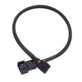 4-pin PWM fan splitter cable with black nylon braided 1-to-1 adapter, two connectors