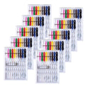 Pre-threaded sewing quick-fix kit with 10 organizer boxes and multicolor thread spools