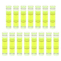 HARFINGTON bubble level vial set, 15-piece, neon yellow liquid, clear top caps