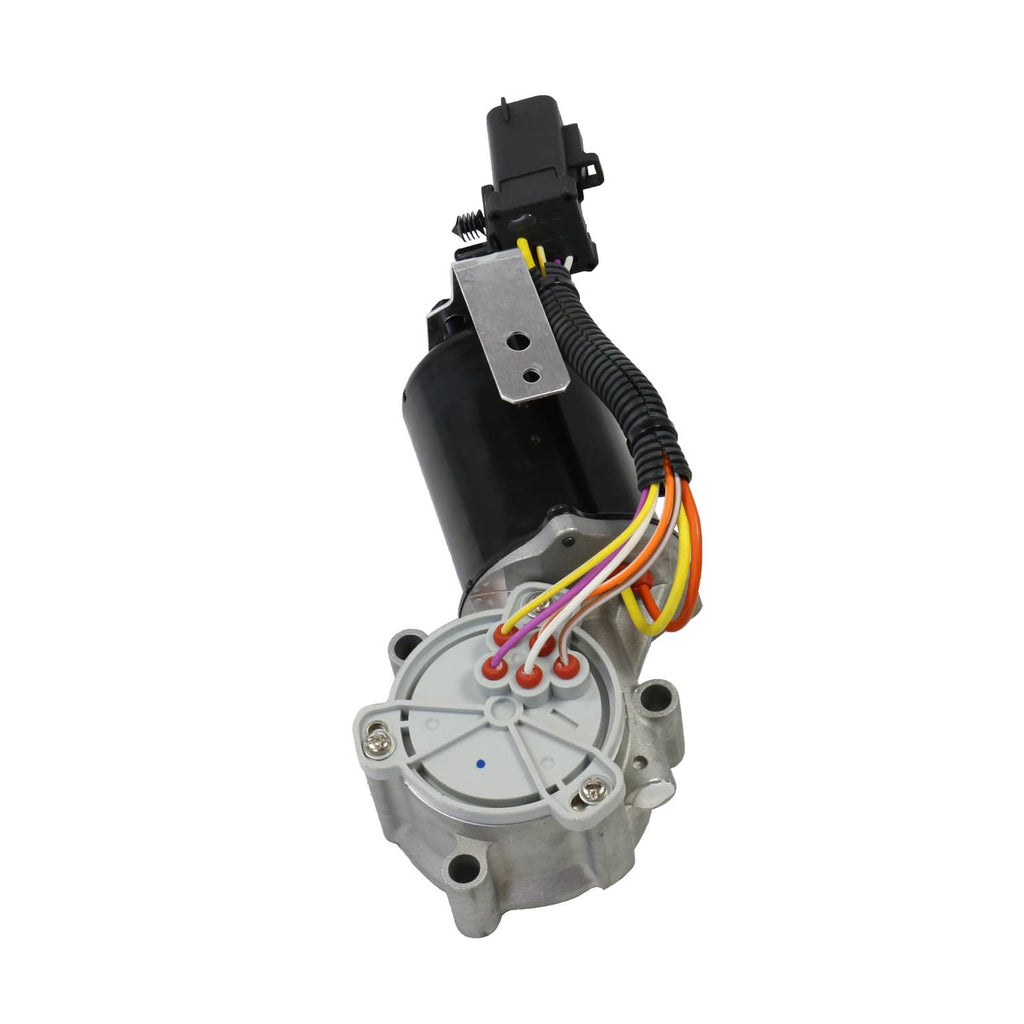 Transfer case shift motor with visible circuit wiring and electrical plug connector