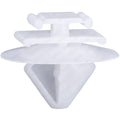 Rear door body side molding clip, white plastic push fastener