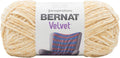 Bernat Velvet bulky chenille yarn skein, light cream