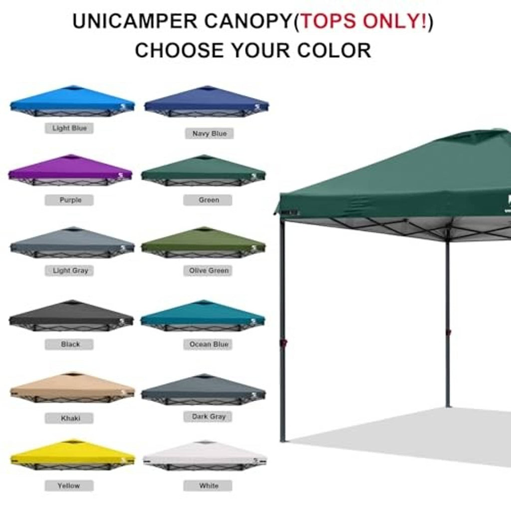 Green replacement canopy top cover for straight-leg pop up tent, tops only