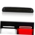 Smoked LED third brake light bar with rectangular housing and multiple LED dots