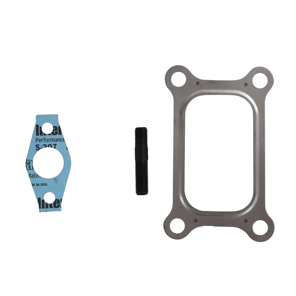 Turbocharger gasket and mounting hardware set
